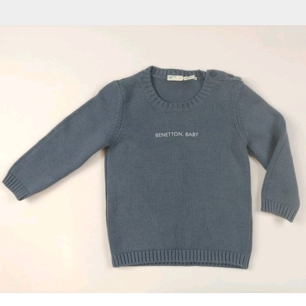 Benetton Boy Gray sweather 3-6 modern fashion
